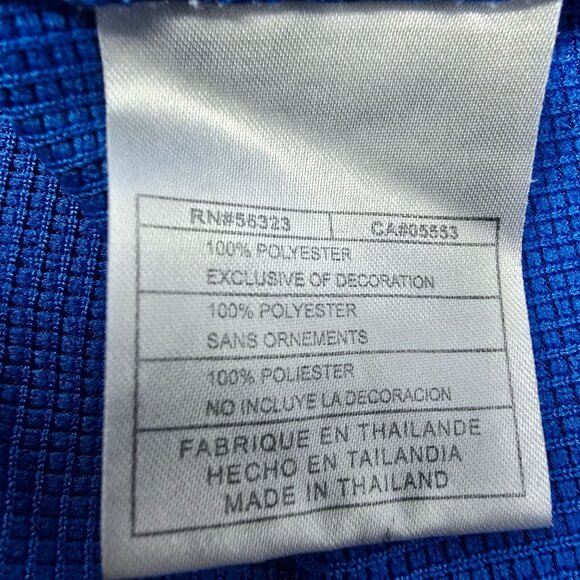 Nike Sphere Dry Blue‎ & White Mens Polo Shirt Large Polyester Athletic Wear - Picture 5 of 7